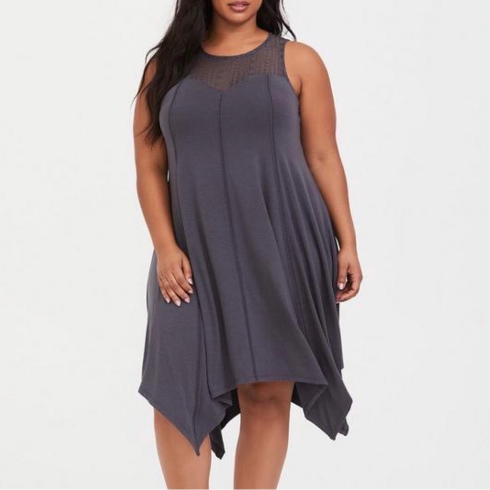 Torrid 3X midi jersey trapeze dress